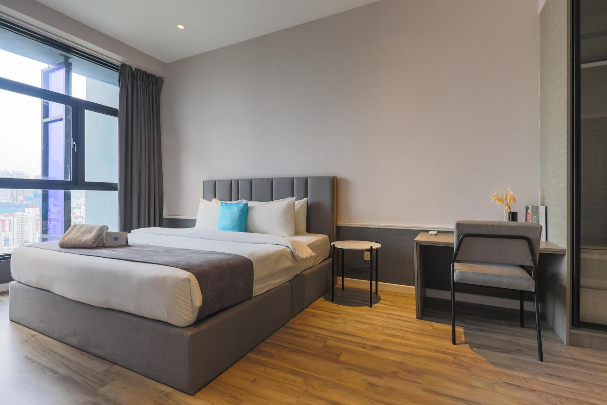 クアラルンプールMillerz Square By Mykeyアパートメント エクステリア 写真 A bedroom at a hotel